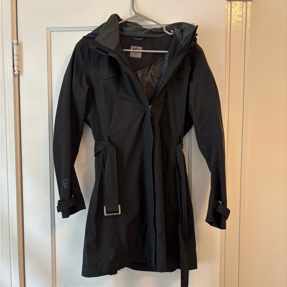Black REI Long Women’s Raincoat